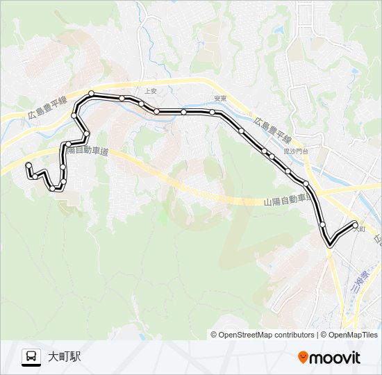 平和台線 バスの路線図