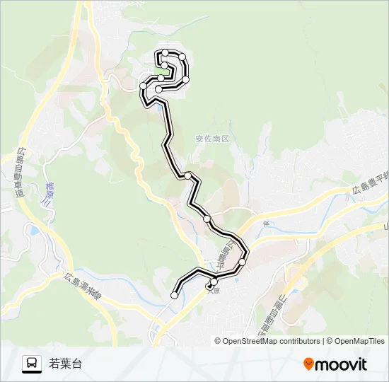 若葉台線 バスの路線図