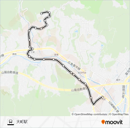 サンハイツ線 Bus Line Map
