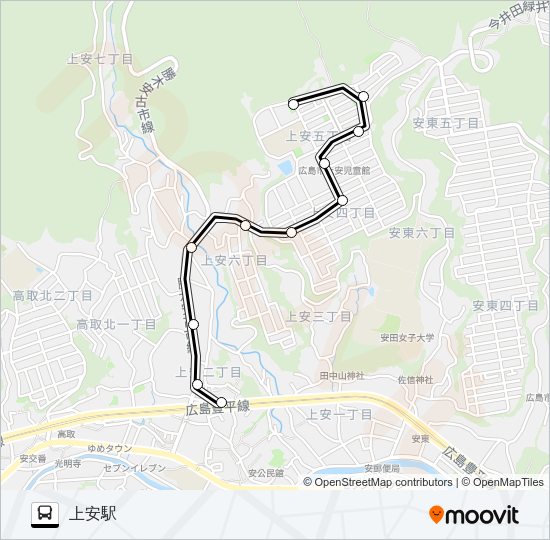 サンハイツ線 Bus Line Map