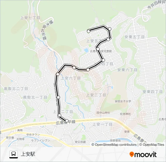サンハイツ線 Bus Line Map