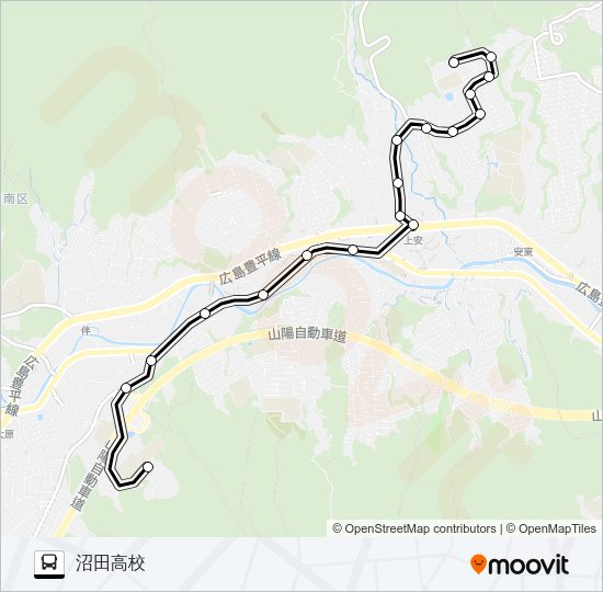 サンハイツ線 Bus Line Map