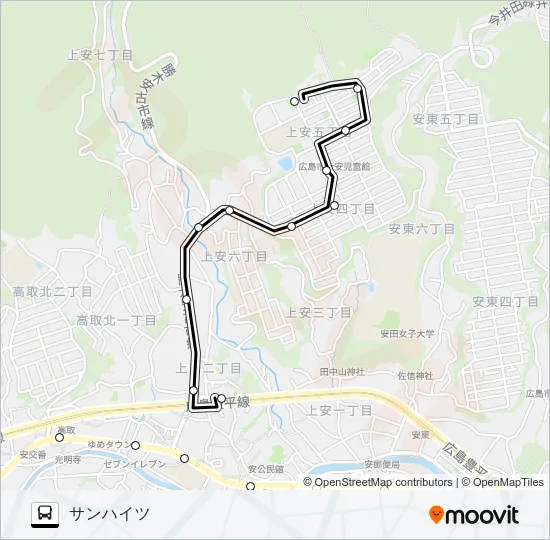 サンハイツ線 Bus Line Map