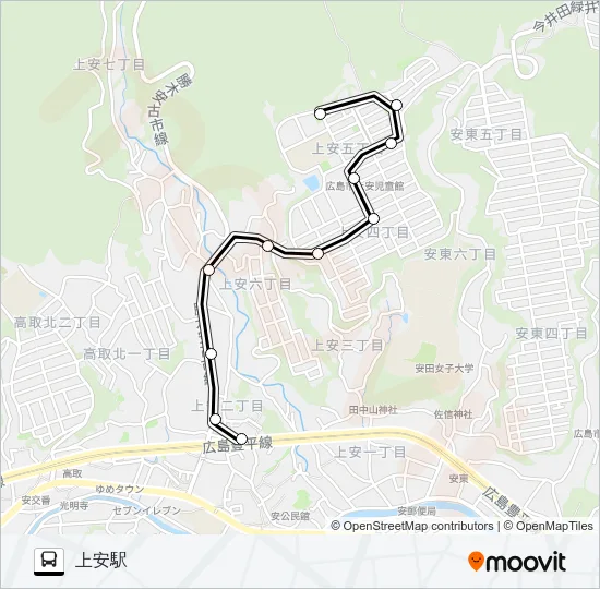 サンハイツ線 Bus Line Map