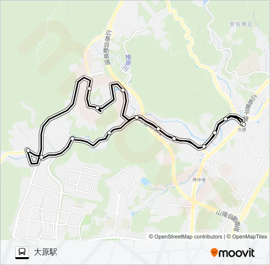 奥畑・椎原線 Bus Line Map