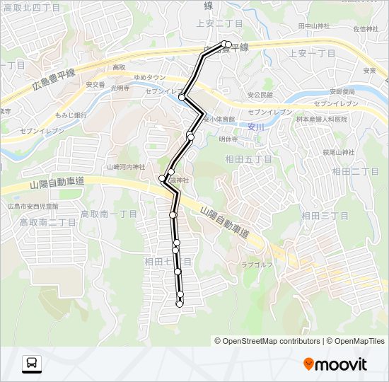 東亜ハイツ線 Bus Line Map