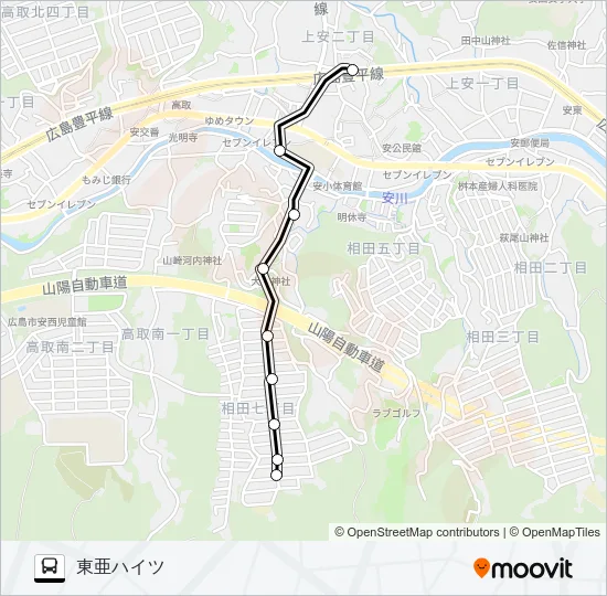 東亜ハイツ線 Bus Line Map