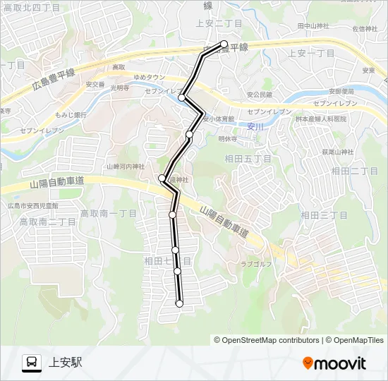 東亜ハイツ線 Bus Line Map