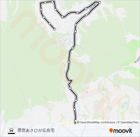 飯室線・あさひが丘線 バスの路線図