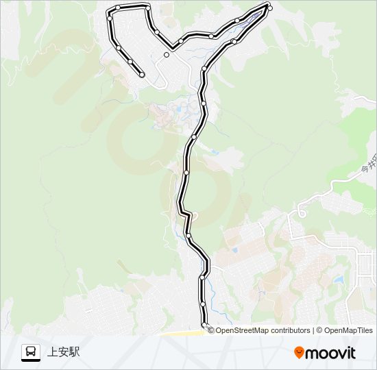 飯室線・あさひが丘線 バスの路線図