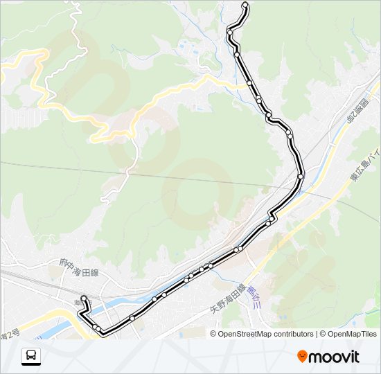 畑賀線 Bus Line Map