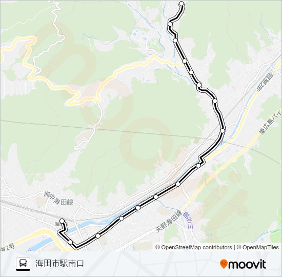 畑賀線 Bus Line Map