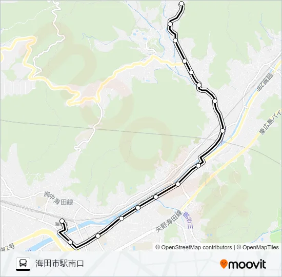 畑賀線 Bus Line Map