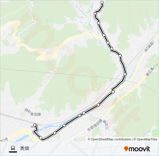 畑賀線 バスの路線図