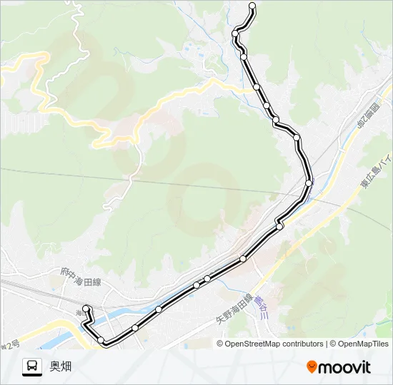 畑賀線 Bus Line Map
