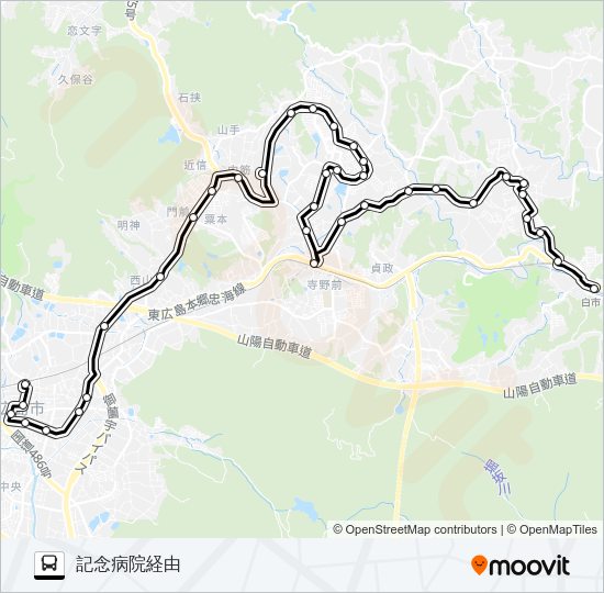 白市線 Bus Line Map