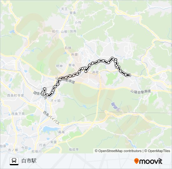 白市線 Bus Line Map