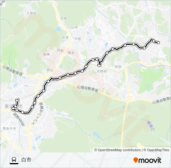 白市線 Bus Line Map