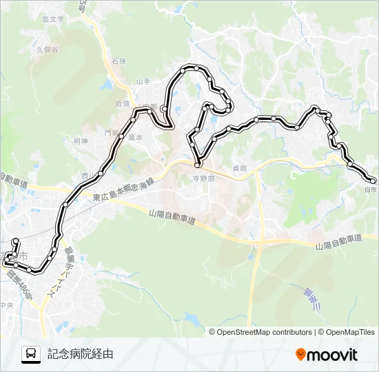 白市線 Bus Line Map
