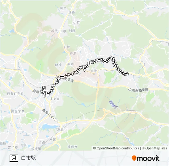 白市線 Bus Line Map