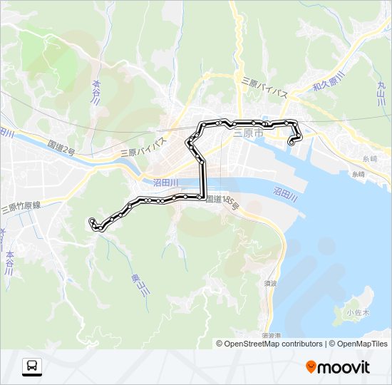 田野浦線 Bus Line Map