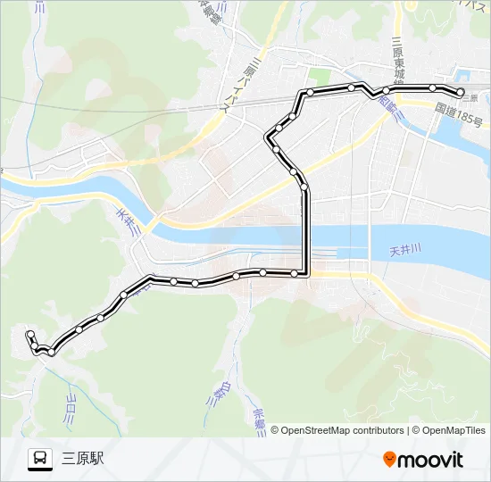 田野浦線 バスの路線図