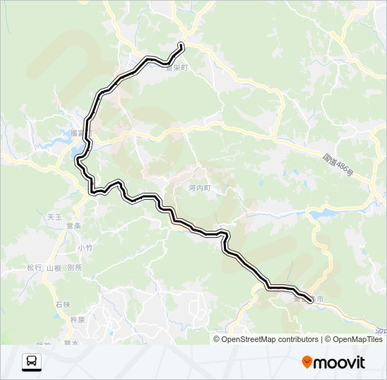 西河内線 Bus Line Map