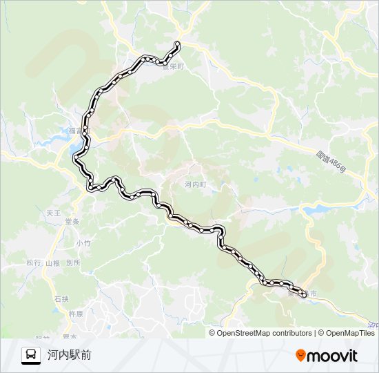 西河内線 Bus Line Map