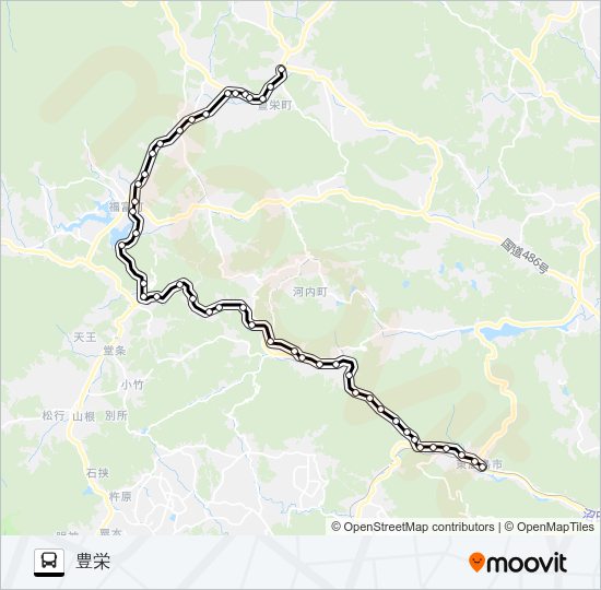 西河内線 Bus Line Map