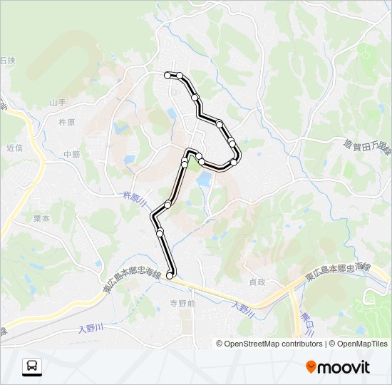 高美が丘線 Bus Line Map