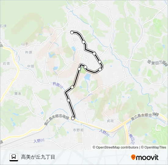 高美が丘線 バスの路線図