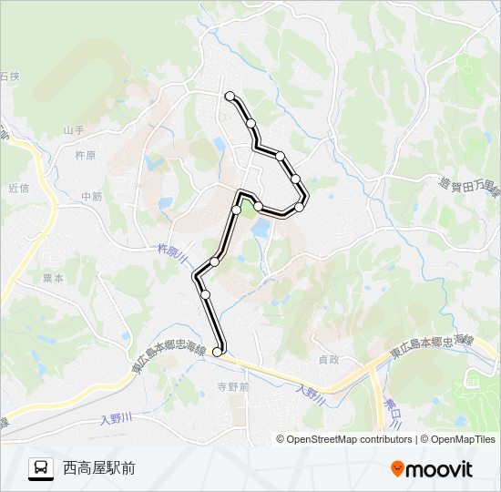 高美が丘線 バスの路線図
