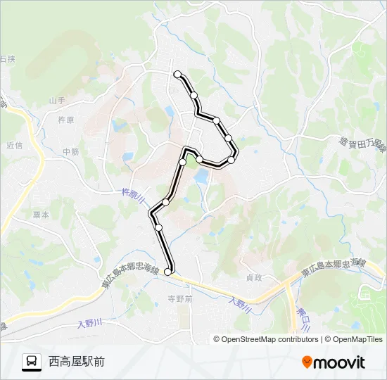 高美が丘線 バスの路線図