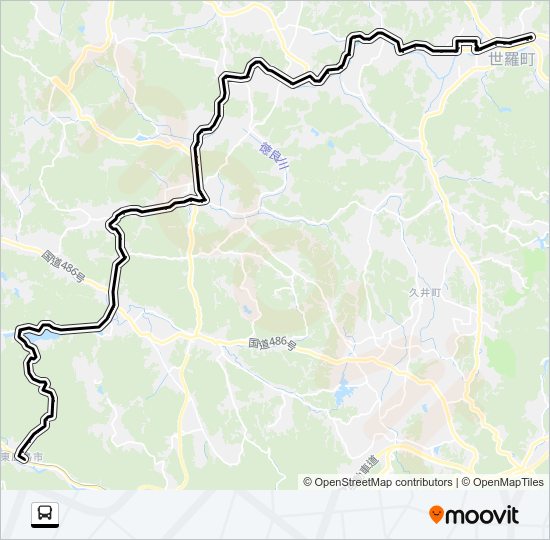 河内～甲山線 Bus Line Map