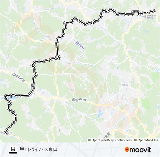 河内～甲山線 Bus Line Map