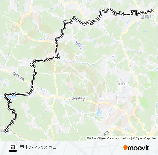 河内～甲山線 Bus Line Map