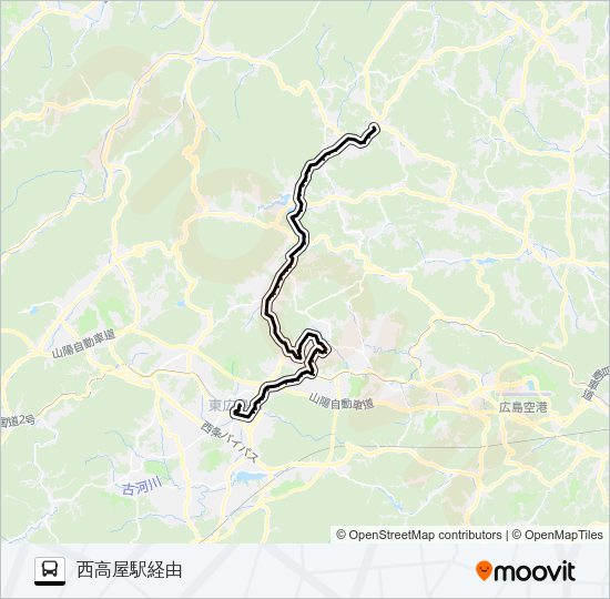 豊栄～西条線 Bus Line Map