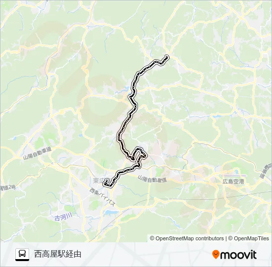 豊栄～西条線 Bus Line Map
