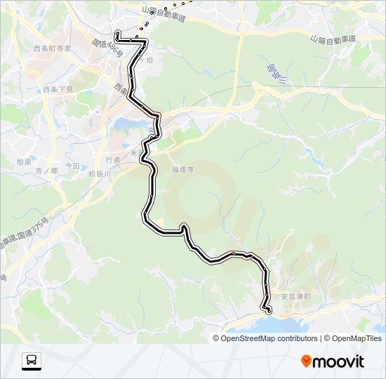 安芸津～西条線 Bus Line Map