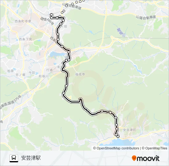 安芸津～西条線 Bus Line Map