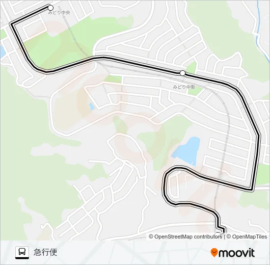 みどり坂タウンバス Bus Line Map