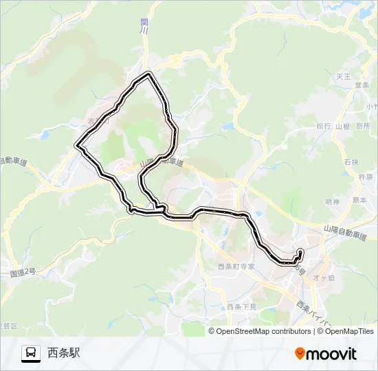 志和循環線（東→西） バスの路線図