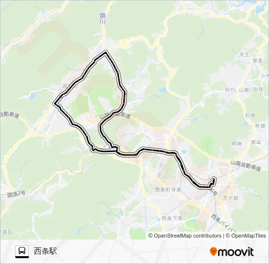 志和循環線（西→東） バスの路線図
