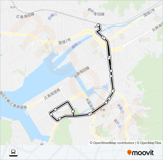 安芸南線  Line Map