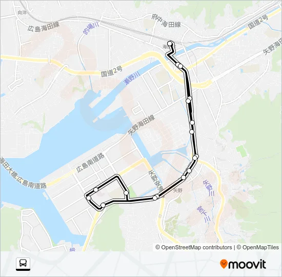 安芸南線  Line Map
