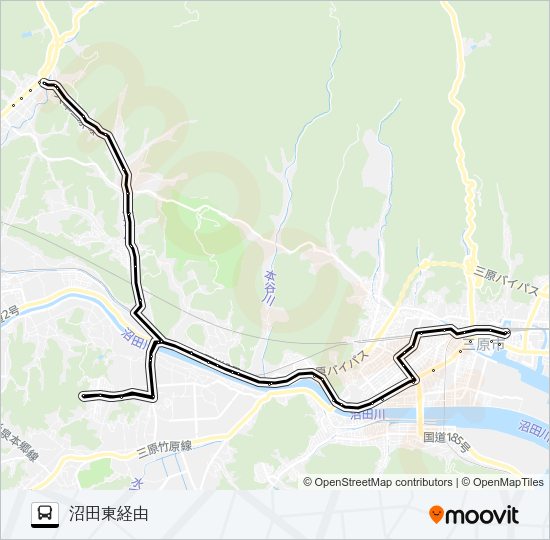 三原～本郷線  Line Map