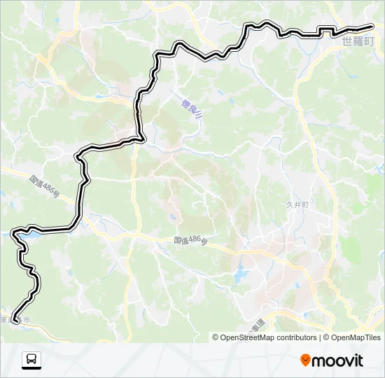 河内～甲山線 の路線図