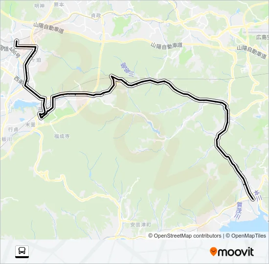 西条～竹原線  Line Map