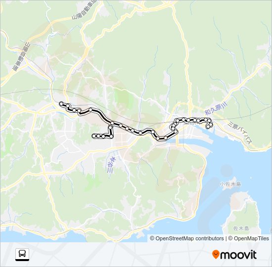 三原～本郷循環線  Line Map