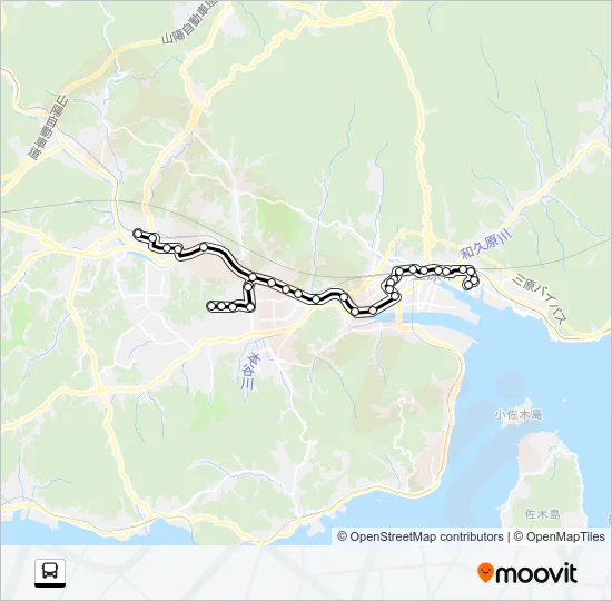 三原～本郷循環線  Line Map